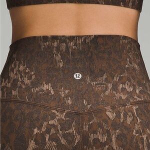 Lululemon Align High-Rise Pant 25”            Lined Truleopard MAX Brown Multi